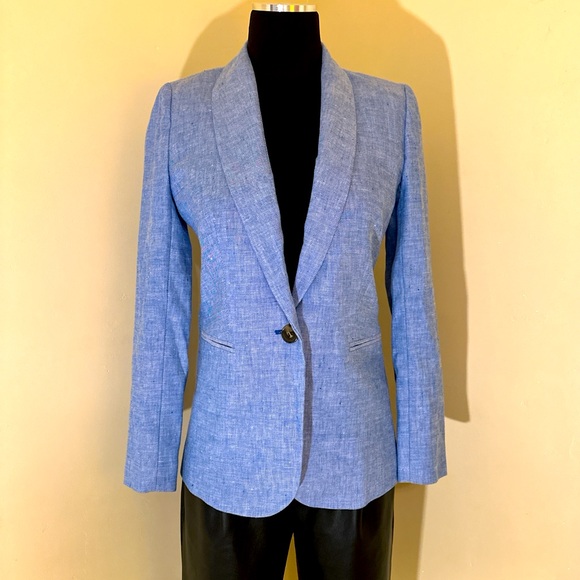 Jcrew linen blazer, sz 0. New. - Picture 1 of 6